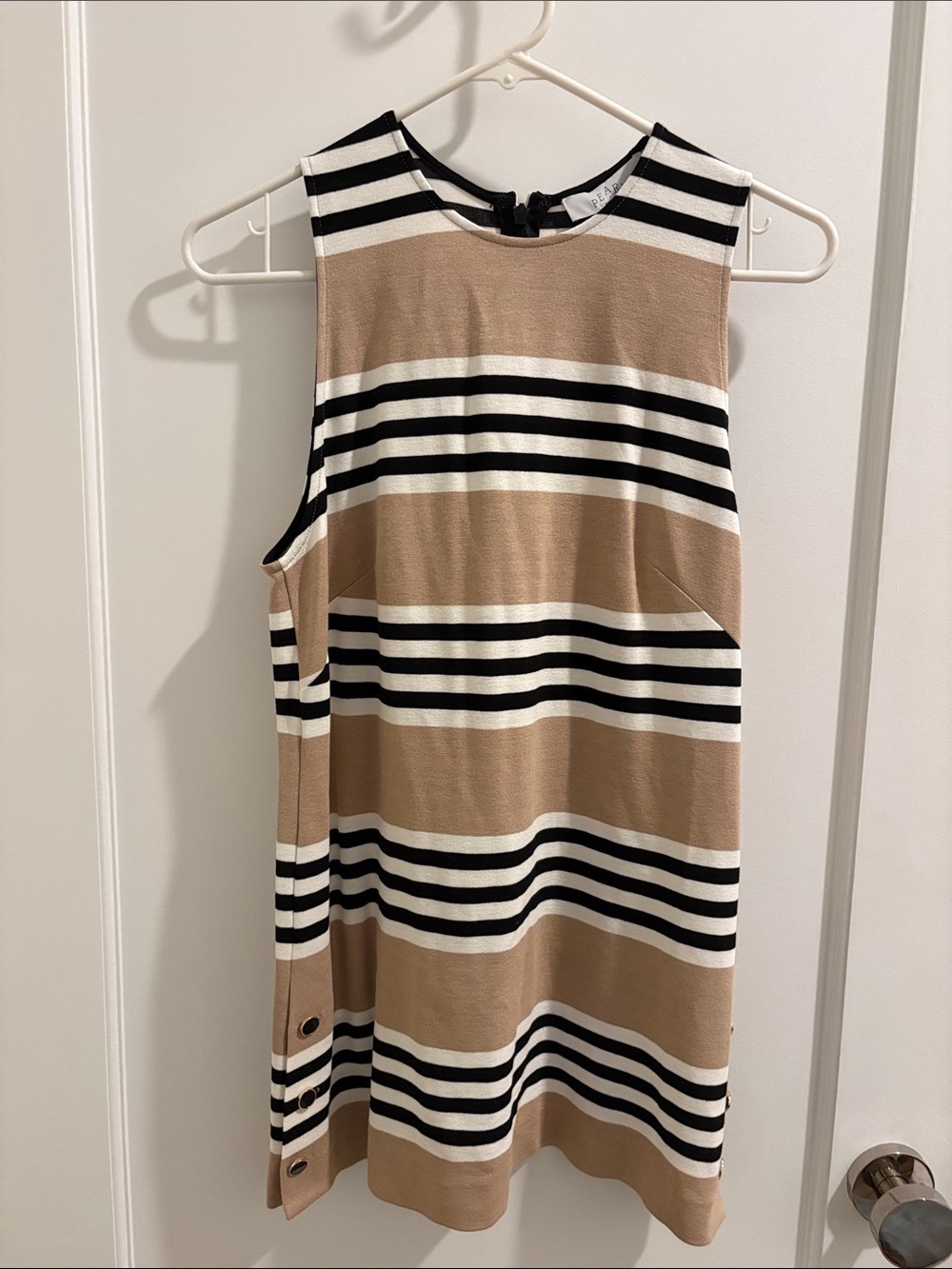 NWT Pearl by Lela Rose Striped Jersey Sleeveless Top